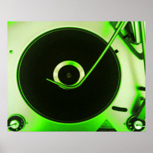 Vintager Retro Vinylrekordspieler Poster