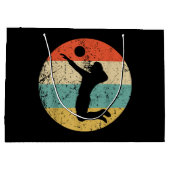 Vintager Retro-Volleyballspieler Große Geschenktüte (Rückseite)