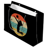 Vintager Retro-Volleyballspieler Große Geschenktüte (Vorderseite Schrägansicht)