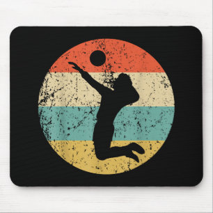 Vintager Retro-Volleyballspieler Mousepad
