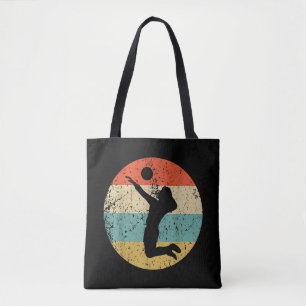 Vintager Retro-Volleyballspieler Tasche