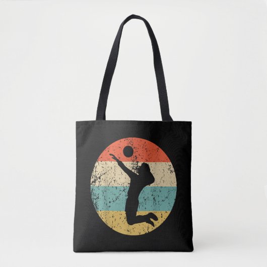 Vintager Retro-Volleyballspieler Tasche (Vorderseite)