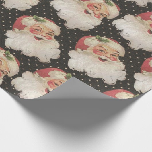 Vintager Retro Weihnachtsfeiertag Geschenkpapier (Ecke)