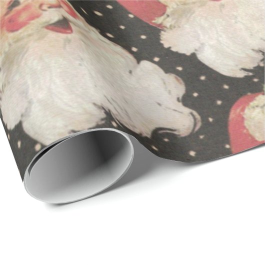 Vintager Retro Weihnachtsfeiertag Geschenkpapier (Rolleneckpunkt)