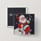Vintager Retro Weihnachtsfeiertag - Taste Weihnach Button (Vorne & Hinten)