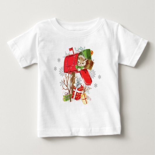 Vintager Retro Weihnachtskatzenjammer T - Shirt fü (Vorderseite)