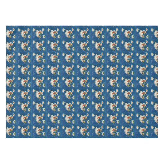 Vintager Retro-Weihnachtsmann Tischdecke (Vorderseite (Horizontal))