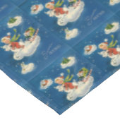 Vintager Retro-Weihnachtsmann Tischdecke (Schrägansicht)
