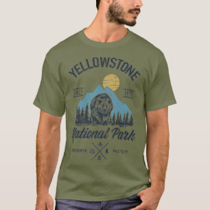 Vintager Retro Yellowstone Nationalpark Trek T-Shirt