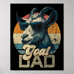 Vintager Retro-Ziege-Vater Best Goat Daddy Funny F Poster