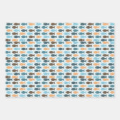 Vintager Retrofisch Geschenkpapier Set (Vorderseite 3)