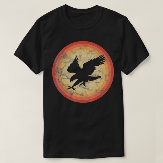 Vintager Retrohawvogeluntergang T-Shirt (Design vorne)