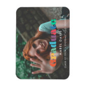 Vintager Retroskript-Foto-Abschluss Magnet (Vertikal)