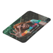 Vintager Retroskript-Foto-Abschluss Magnet (Linke Seite)