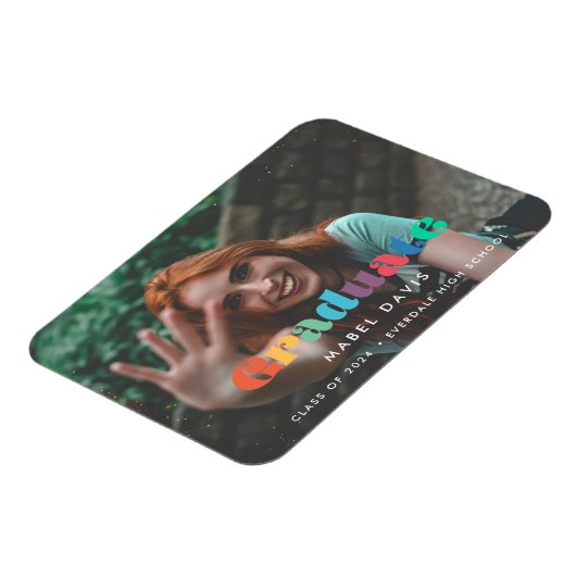 Vintager Retroskript-Foto-Abschluss Magnet (Linke Seite)