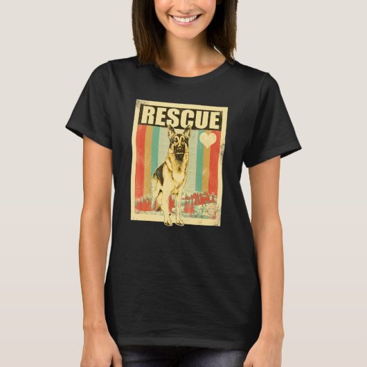 Vintager Rettungshund T-Shirt (Vorderseite)