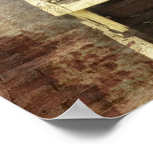 Vintager Rettungsschwimmer Poster (Ecke)