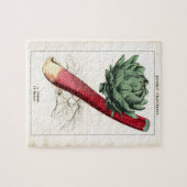 Vintager Rhabarber-botanischer Druck Puzzle (Horizontal)