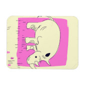 Vintager Rhino Cartoon Magnet (Horizontal)