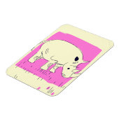 Vintager Rhino Cartoon Magnet (Linke Seite)