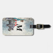 Vintager Rhino Gepäckanhänger (Vorderseite horizontal)