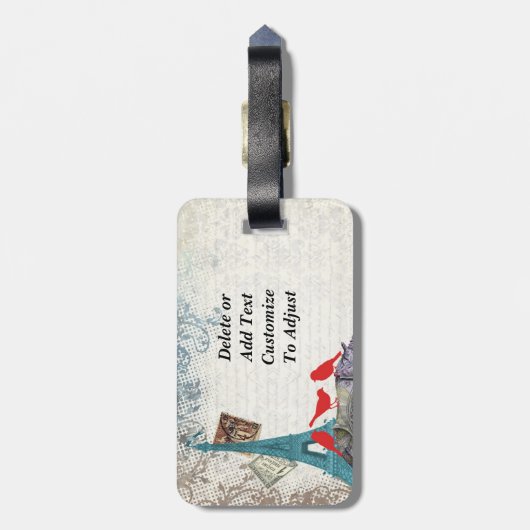 Vintager Rhino Gepäckanhänger (Rückseite vertikal)