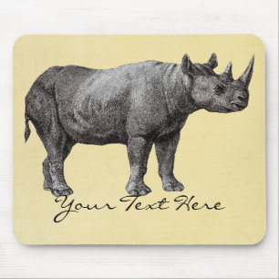 Vintager Rhino Mousepad