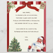 Vintager Rhyming-Weihnachtsbrief vom Weihnachtssch (Vorderseite)