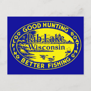 Vintager Rib Lake Wisconsin Postkarte