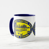 Vintager Rib Lake Wisconsin Tasse (Vorderseite Links)