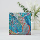 Vintager Rie Cramer Illustrationswald durch Nacht Dankeskarte (Stehend Vorderseite)