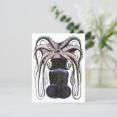 Vintager Riesen-Tintenfisch oder Oktopus, Meeresti (Stehend Vorderseite)