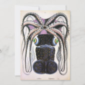 Vintager Riesen-Tintenfisch oder Oktopus, Meeresti (Vorderseite)