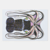 Vintager Riesen-Tintenfisch oder Oktopus, Meeresti Geschenkpapier Set (Vorderseite)
