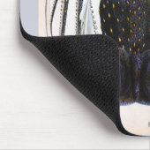 Vintager Riesenoktopus oder Tintenfisch, Meerestie Mousepad (Ecke)