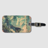 Vintager Rio de Janeiro Reise Jesus Statue Gepäckanhänger (Vorderseite (Horizontal))