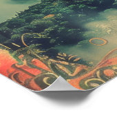 Vintager Rio de Janeiro Reise Jesus Statue Poster (Ecke)