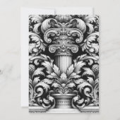 Vintager Ritter & schöne Maidenhochzeit Einladung (Rückseite)