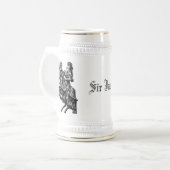 Vintager Ritter Stein Bierglas (Vorderseite Links)