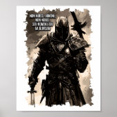 Vintager Ritterorden Templar MOTTO Poster (Vorne)