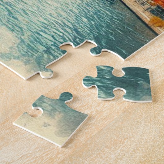 Vintager Riverwalk im Herbstpuzzle Puzzle (Seite)