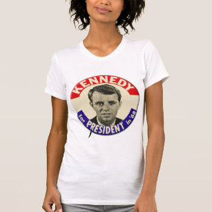 Vintager Robert Kennedy für Präsidenten Pin 1968 T-Shirt