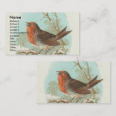 Vintager Robin Visitenkarte (Vorne/Hinten)