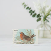 Vintager Robin Visitenkarte (Stehend Vorderseite)