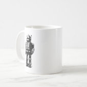 Vintager Robot Kaffeetasse (Vorderseite Links)