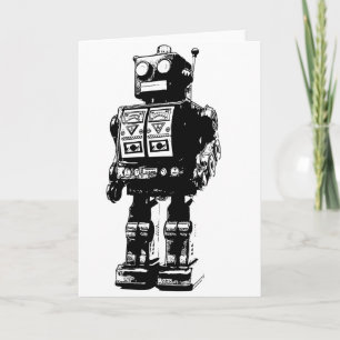 Vintager Robot Karte