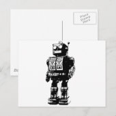 Vintager Robot Postkarte (Vorne/Hinten)
