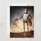 Vintager Roboter Landwirtschaft Menschen Postkarte (Vorne/Hinten)