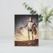 Vintager Roboter Landwirtschaft Menschen Postkarte (Stehend Vorderseite)