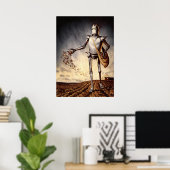 Vintager Roboter Landwirtschaftliche Menschen Poster (Heimbüro)